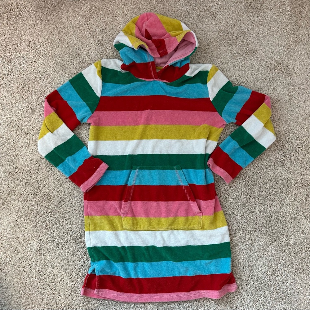Mini Boden Pattern Towelling Beach Dress - VGUC - Size 11-12y